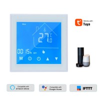 WiFi Smart Thermostat Temperature Controller LCD Display Week Programmable for Electric Underfloor Heating Tuya APP Control Compatible with Alexa Google Home