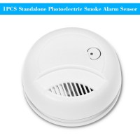 1PCS Standalone Photoelectric Smoke Alarm High Sensitive Wireless Alarm System Security Independent Smoke Detector Fire Protection Sensor For Home Kitchen/Store/Hotel/Factory