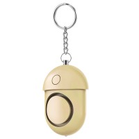 Personal Alarm 125-130dB Safe Sound Emergency Self-Defense Security Alarm Keychain LED Flashlight for Women Girls Kids Elderly Explorer, Gold, 1 pack