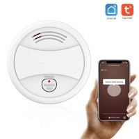 Wifi Smoke Detector Smart Fire Alarm Sensor Wireless Security System Smart Life Tuya APP Control Smart Home For Home Kitchen/Store/Hotel/Factory