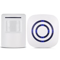 Wireless PIR Motion Sensor Doorbell 38 Chimes Volume Adjustment Long Transmission Range