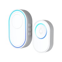 Tuya Alarm Host with Wireless WIFI Doorbell Function Doorbell Kit 1PCS Outdoor Doorbell + 1PCS Indoor Chime With LED 58 Ringtones Work with Door Sensor, PIR Sensor(Not included)