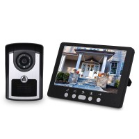 7 inch Monitor HD Camera Video Door Phone Doorbell Intercom System IR Night Vision Wired Doorbell Camera