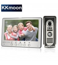 KKmoon® 7” Wired Video Door Phone System Visual Intercom Doorbell Alloy Panel with 1*800x480 Indoor Monitor + 1*700TVL Outdoor Camera support Unlock Infrared Night View Rainproof for Home Surveillance