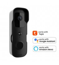 Smart Video Doorbell Home Wireless WiFi Doorbell Camera Waterproof Outdoor Doorbell Tuya App Smart Control Works With Google Assistant Voice Control