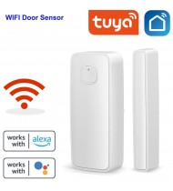 Tuya WiFi Intelligent Door Sensors Intelligent Home Linkage Equipment Intelligent Home Devices Wireless Voice View APP View Functions Burglar Alarm Sensors Compatible With Alexa Google Home