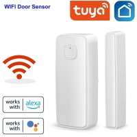 Tuya WiFi Intelligent Door Sensors Intelligent Home Linkage Equipment Intelligent Home Devices Wireless Voice View APP View Functions Burglar Alarm Sensors Compatible With Alexa Google Home