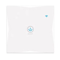 Wifi Smart Wall Touch Switch 1 Gang Glass Panel Mobile APP Tuya/Touch Control Timer No Hub Required Compatible with Google Home/Nest & Amazon Alexa