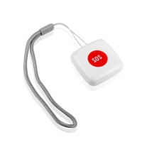 Tuya Zigbee Wireless Remote Call Button SOS/Emergency Button Caregiver Pager for Bed/Chair/Floor Mat Fall Alarm Patient Elderly Disabled Press for Help Caregiver/Nurse Alert System Work with Tuya Zigbee Hub